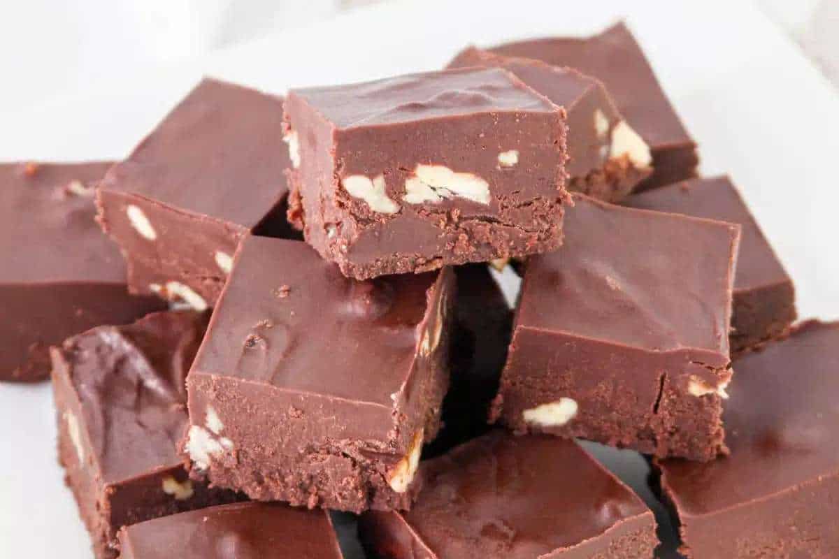 Fudge With Chocolate Frosting.