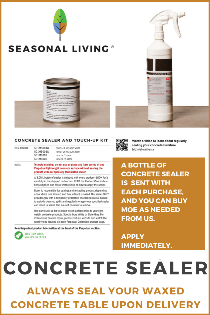 HOW TO CARE FOR CONCRETE FURNITURE Seasonal Living