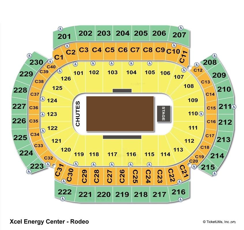 Xcel Energy Center, St. Paul MN Seating Chart View