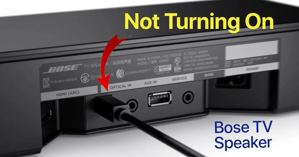 How to Troubleshoot a Bose TV Speaker that's Not Turning On Seber Tech