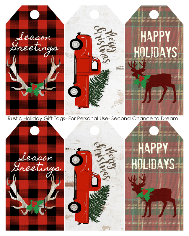 Second Chance To Dream Rustic Farmhouse Christmas Printables