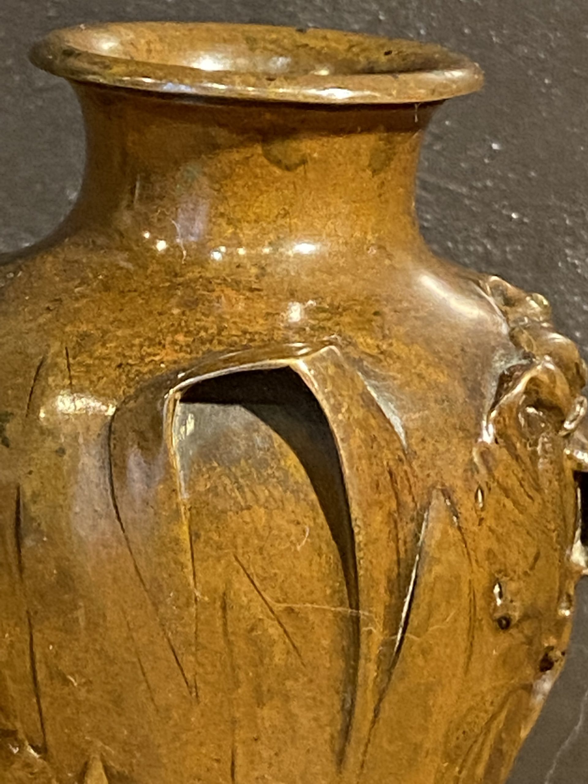 Vase en bronze Art Nouveau signé D. Simon Seconde Âme