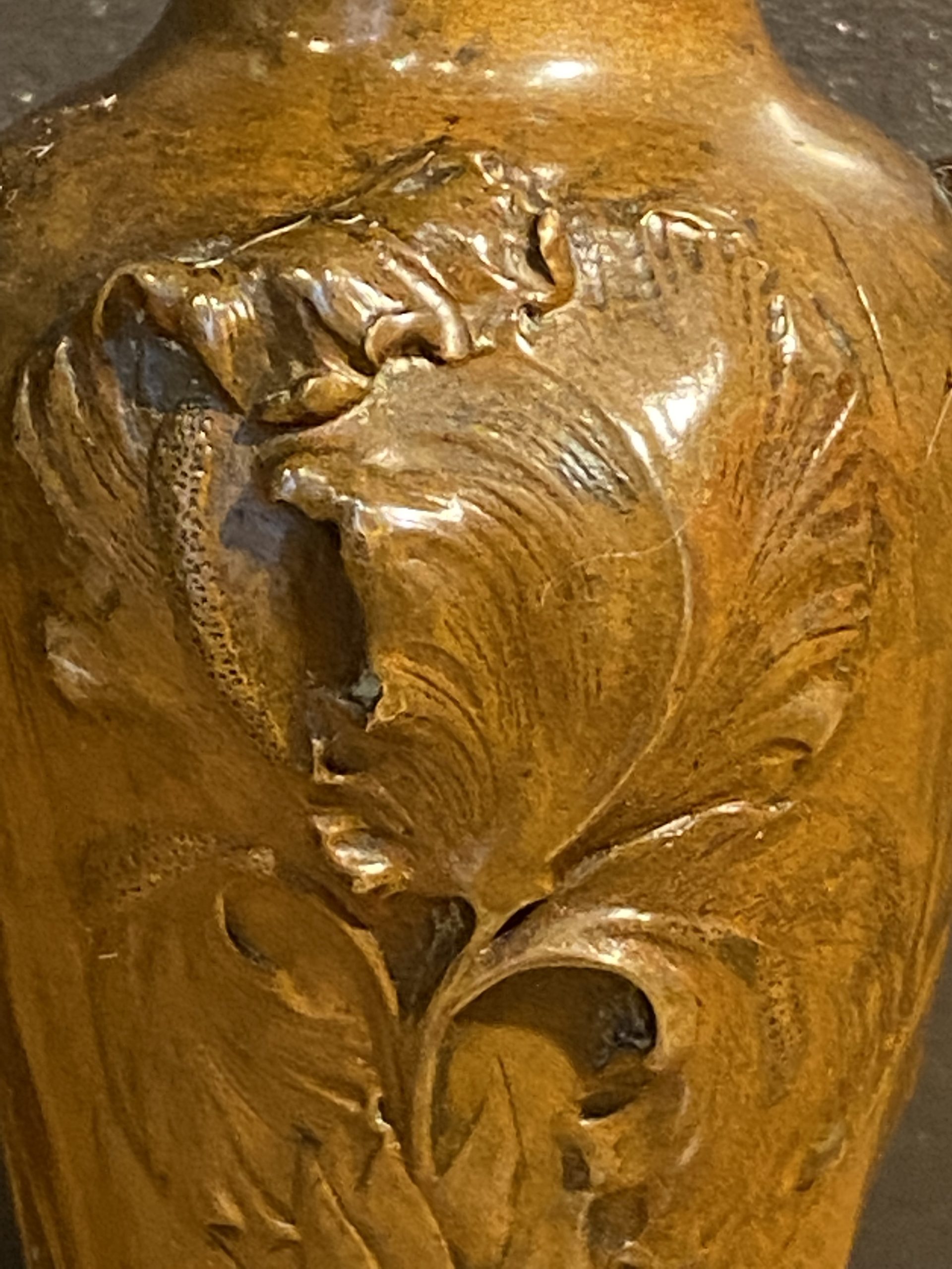 Vase en bronze Art Nouveau signé D. Simon Seconde Âme