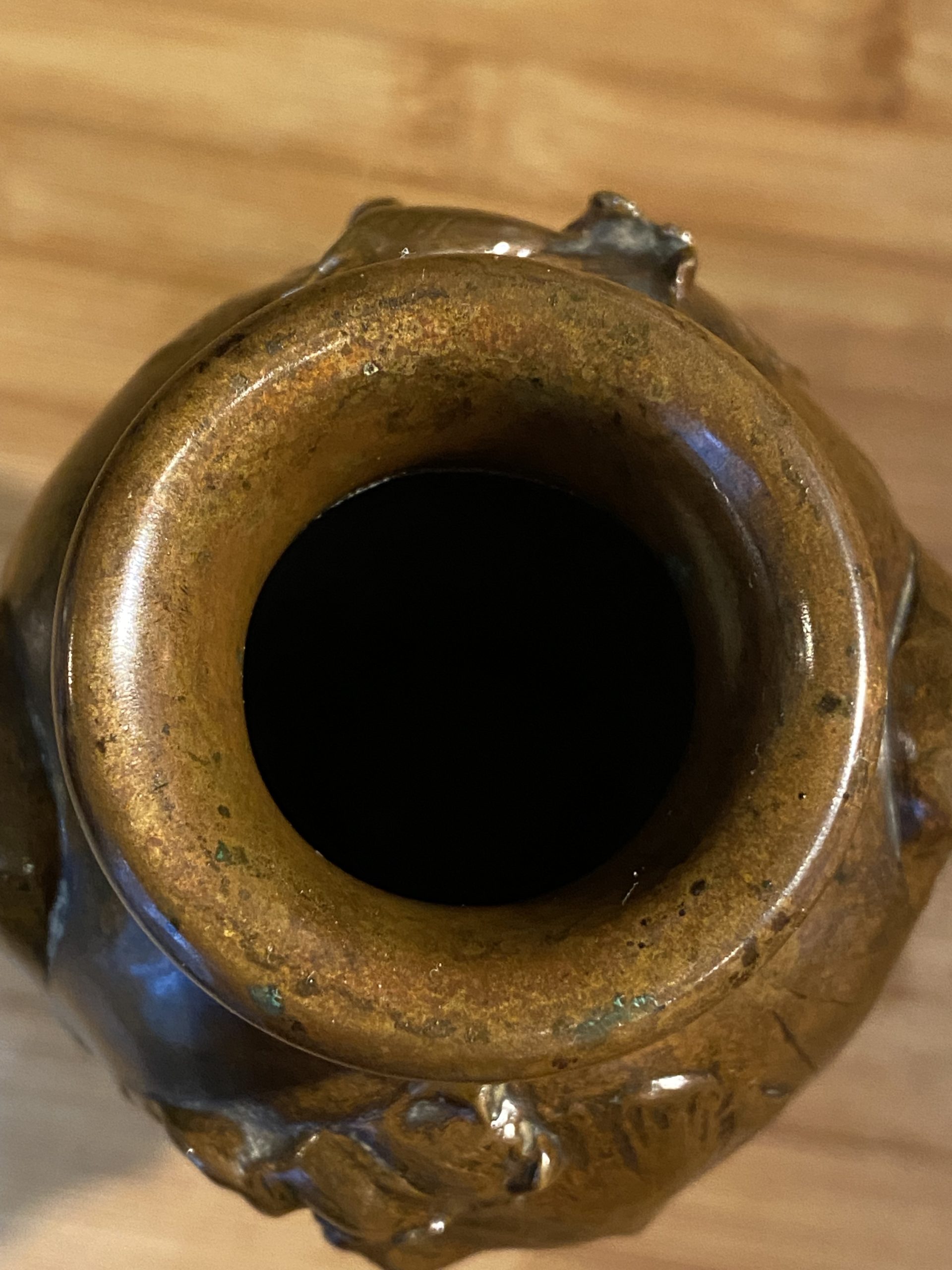 Vase en bronze Art Nouveau signé D. Simon Seconde Âme