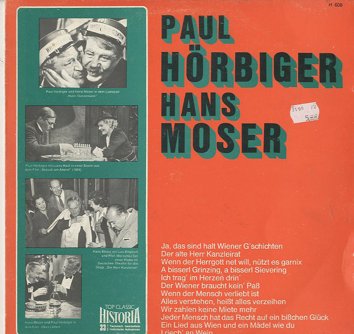 Herberts Oldiesammlung Secondhand LPs Wiener Lieder Paul Hörbiger