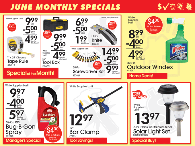 This Month's Flyer Secor Home, Hardware and Lumber Centers