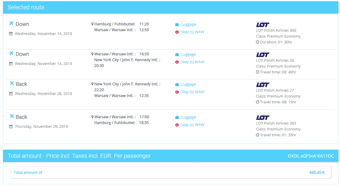 Premium Economy from Germany to New York or Chicago, USA from only €665
