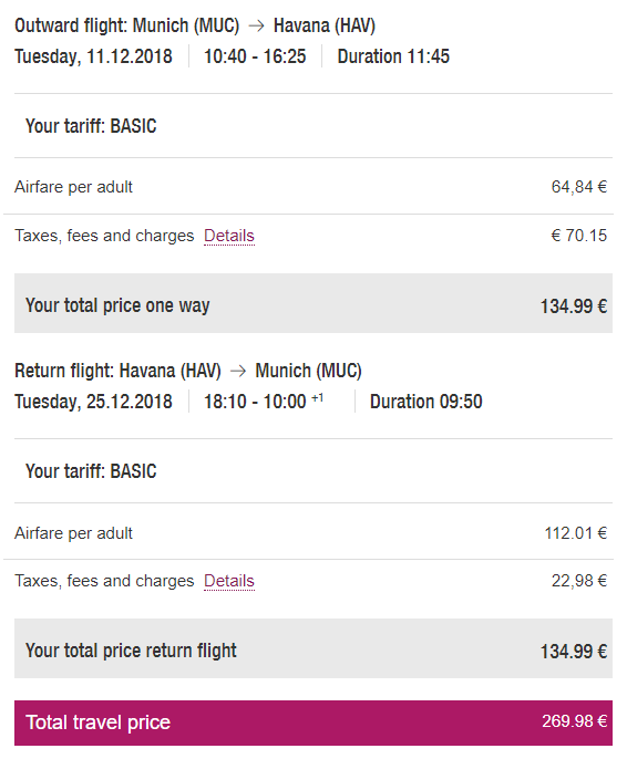 Nonstop from Munich or Dusseldorf, Germany to Cuba or Jamaica from