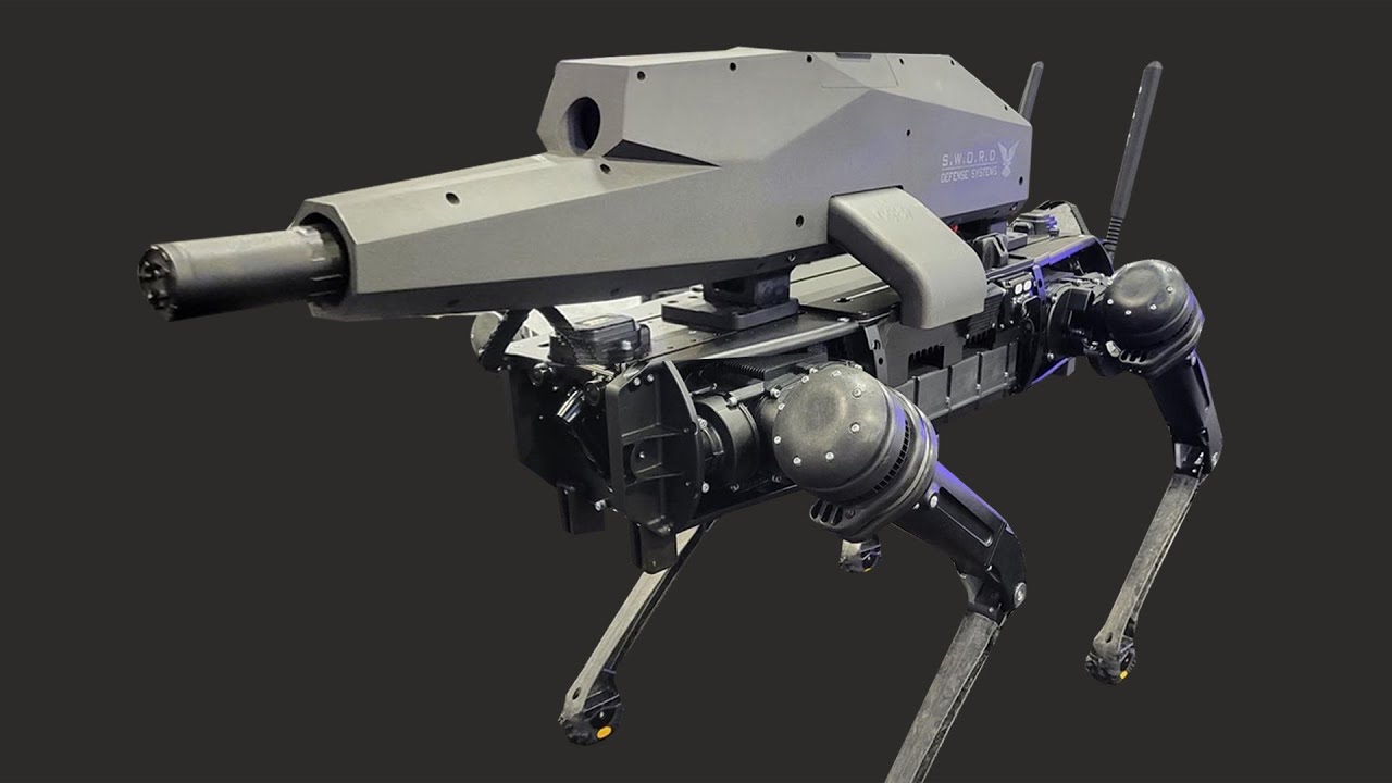 L'armée teste ses nouveaux chiensrobots avec un super canon monté sur