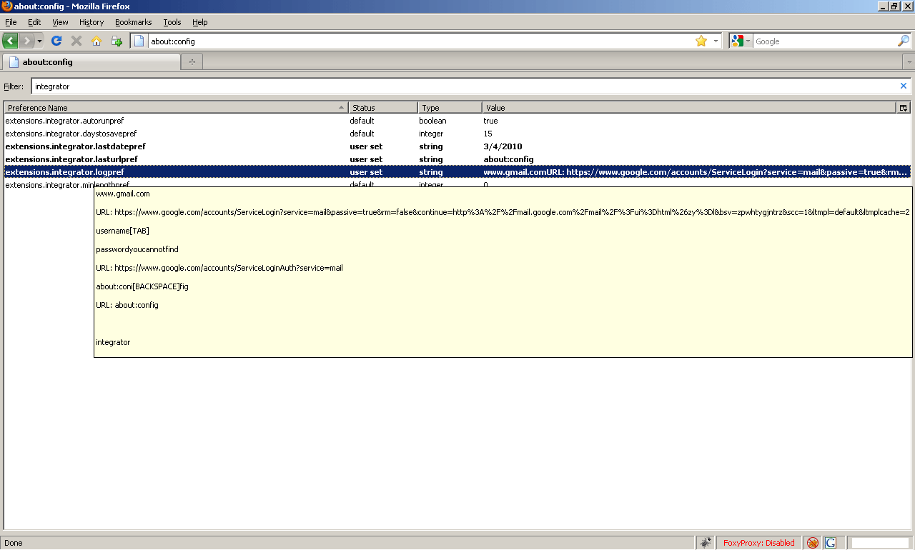 Firefox Keylogger secuid0