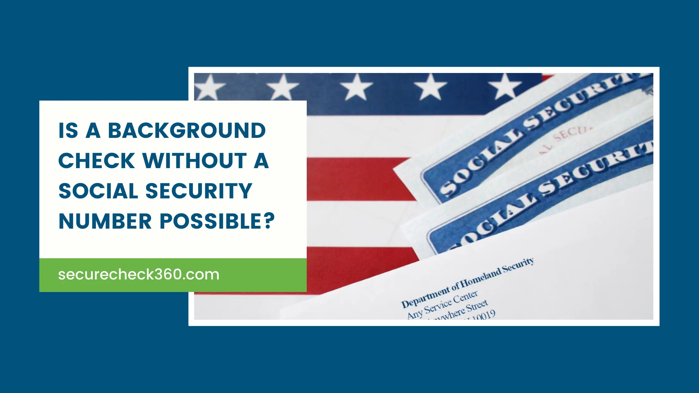 Is a background check without a social security number possible?
