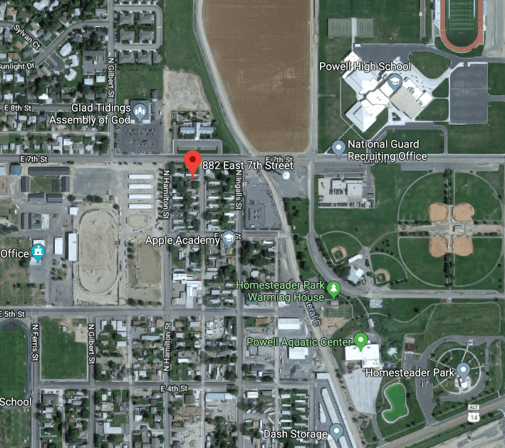 To Powell Valley Estates in Powell, Wyoming