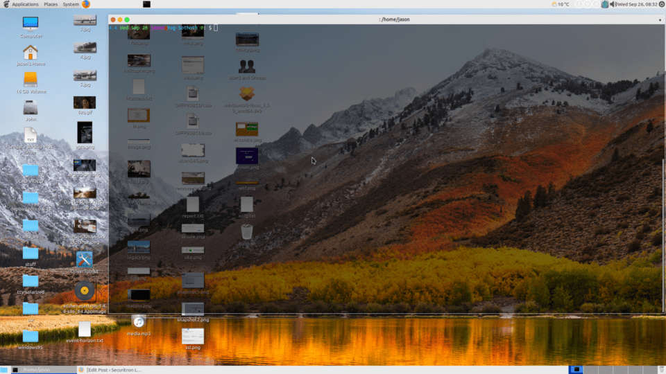 Make the Linux MATE desktop look just like Mac OSX.