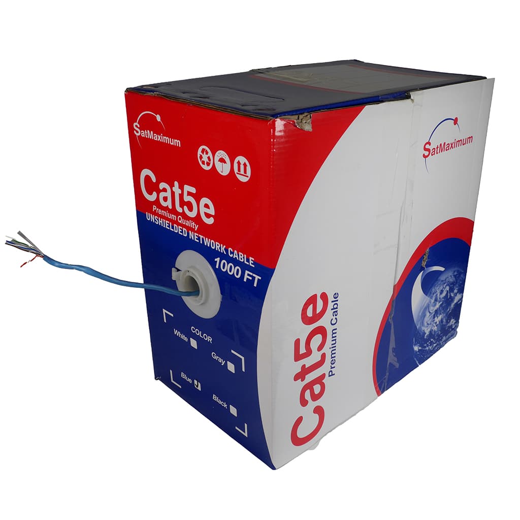 1000ft Easypull Box Of Cat5E Cable (Blue) CAT51000BL