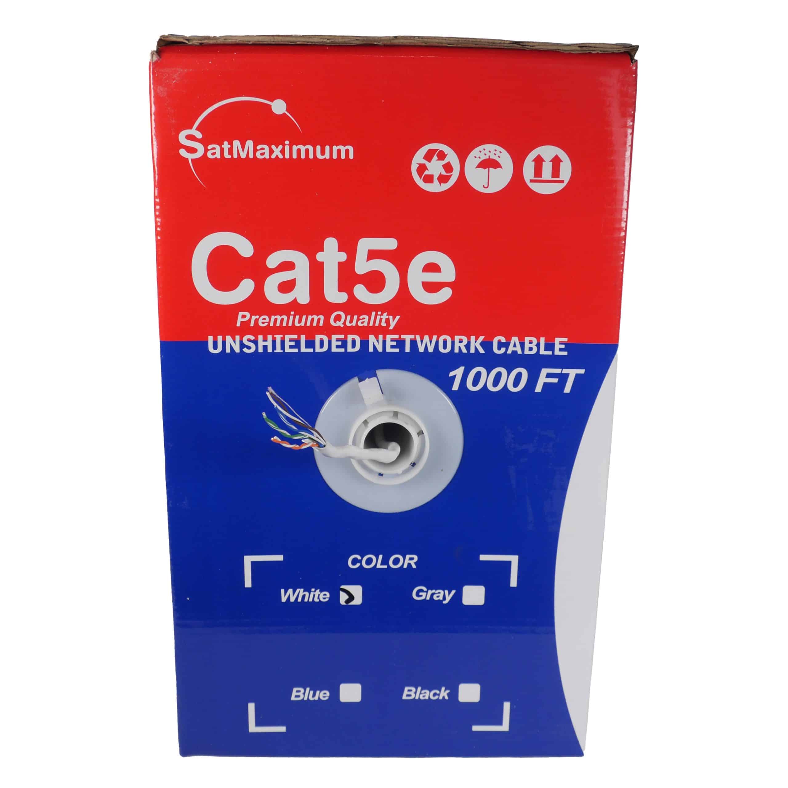 1000ft Easypull Box Of Cat5E Cable (White) CAT51000W