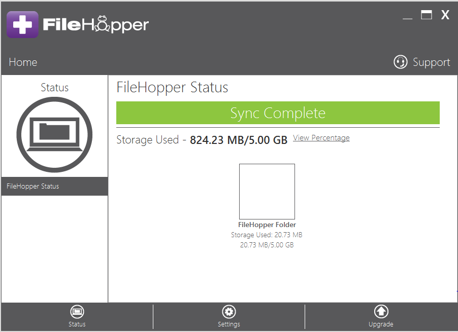 How do I know if FileHopper is Syncing? SecurityCoverage