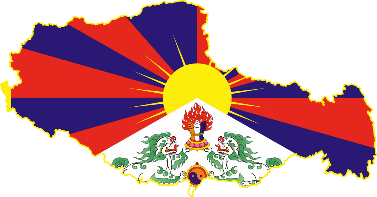 Kaart Nepal En Tibet Flag Tibetská otázka, bezpečnost a pokračující sinizace Tibetu Security