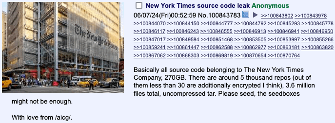 New York Times Responds to Source Code Leak - SecurityWeek