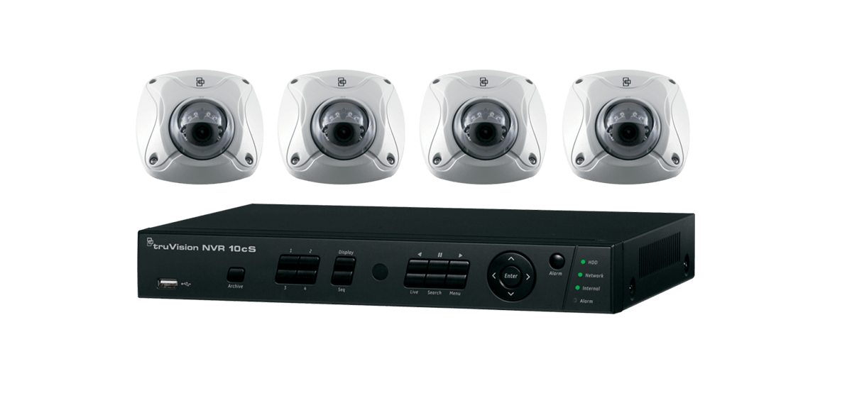 Interlogix TVN1004KW1 4Channel Kit With 4 Wedge Cameras SecurU Inc