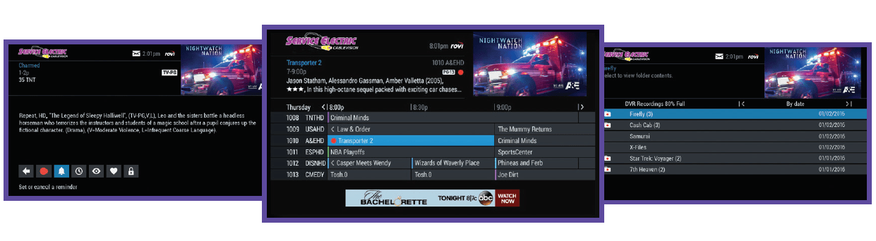 Service Electric Cablevision Rovi Guide