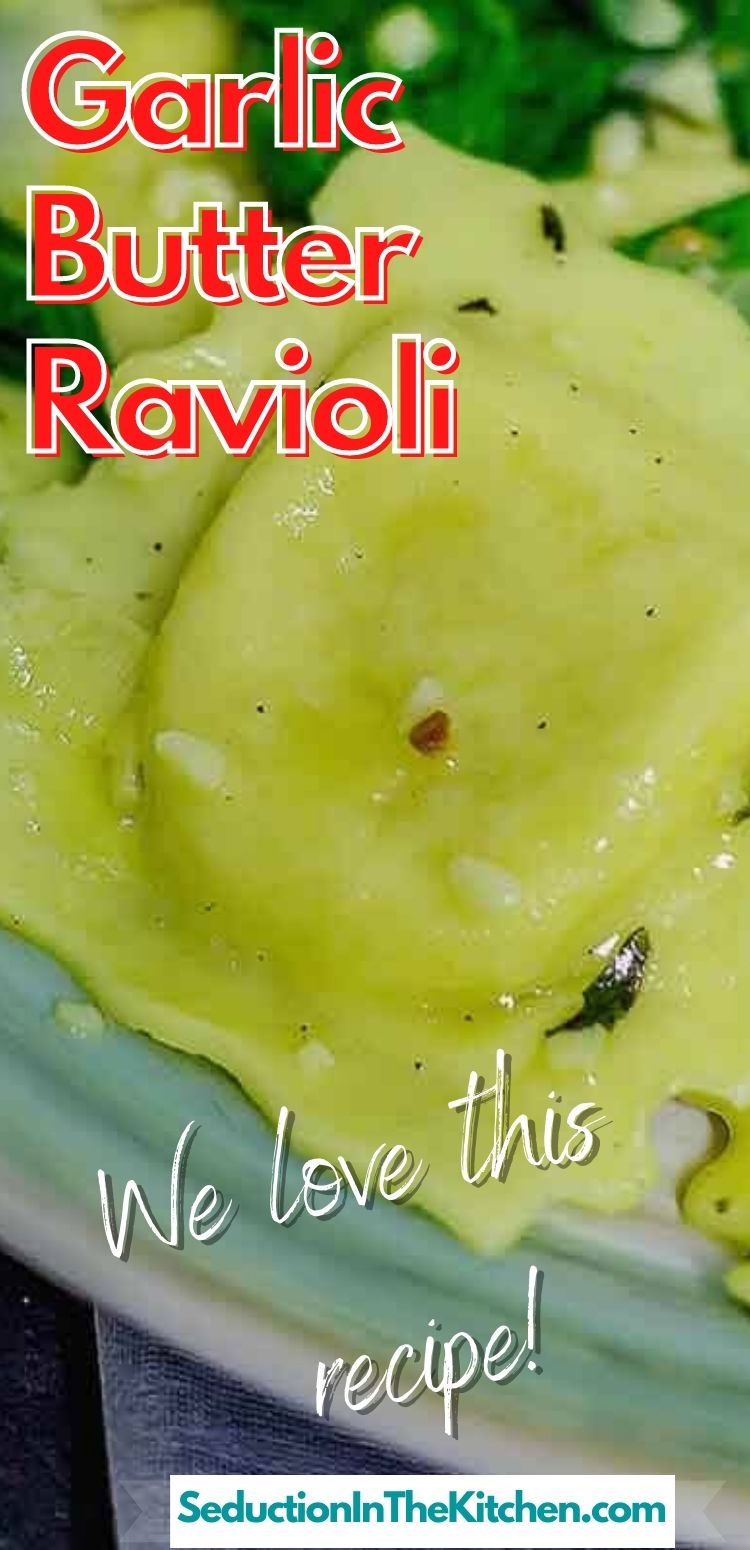 Garlic Butter Ravioli With Spinach {Easy Pasta Dish}