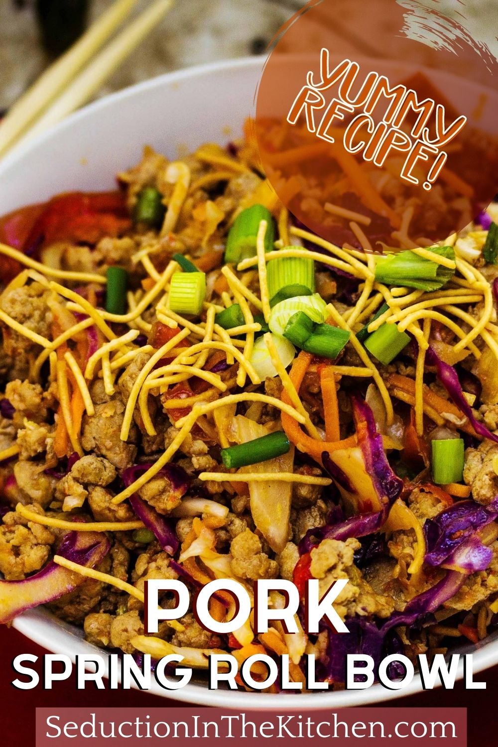Pork Spring Roll Bowl {Simple One Dish Meal}