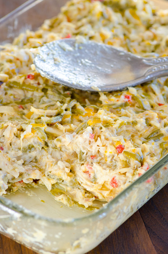Chicken Rice Green Bean Casserole
