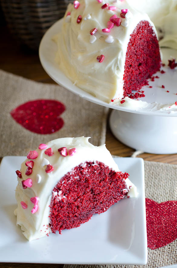 Red Velvet Bundt Cake with Cream Cheese Frosting
