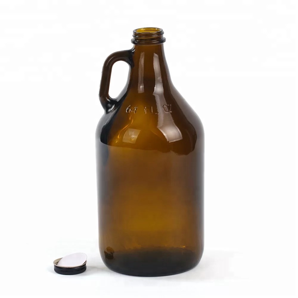 Amber growlers 1L 2L beer growler with handle