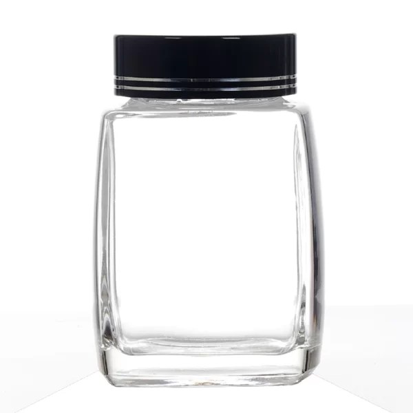 Flint square glass honey jars180ml jars for organic raw honey