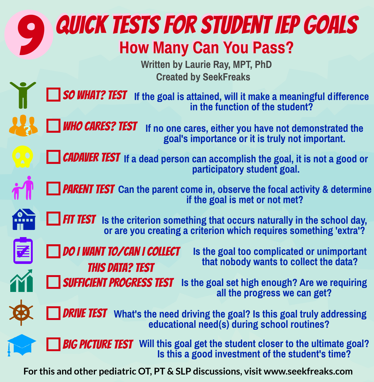 9 Quick Tests for IEP Goals SeekFreaks