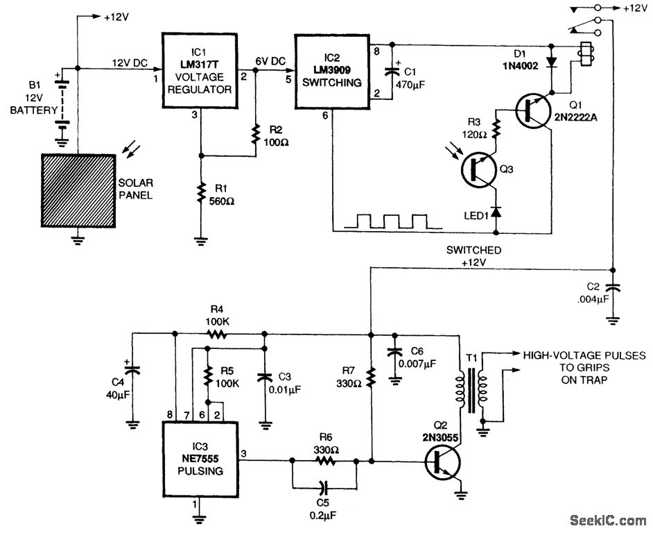 SOLAR_POWERED_INSECT_CONTROLLER Power_Supply_Circuit Circuit
