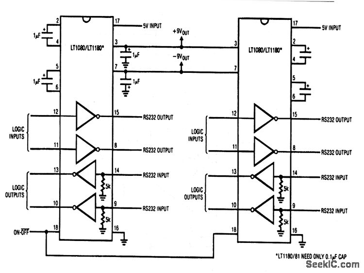Parallel_power_RS_232_transceivers Basic_Circuit Circuit Diagram