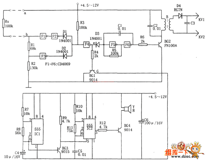 The high voltage code protection alarm circuit Control_Circuit