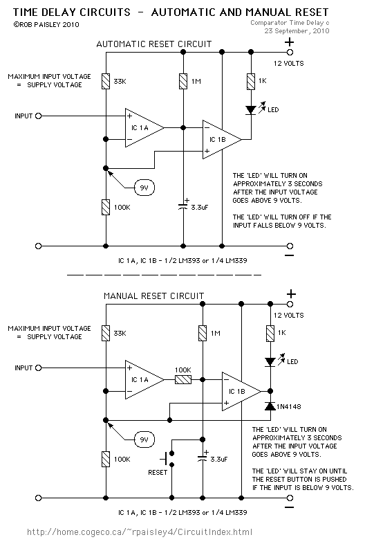 Comparator Timer Delay Schematic 2 Control_Circuit Circuit Diagram