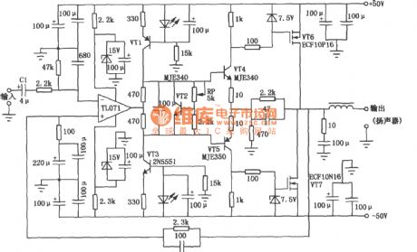 100W Mosfet Power Amplifier Circuit - Audio_Circuit - Circuit Diagram