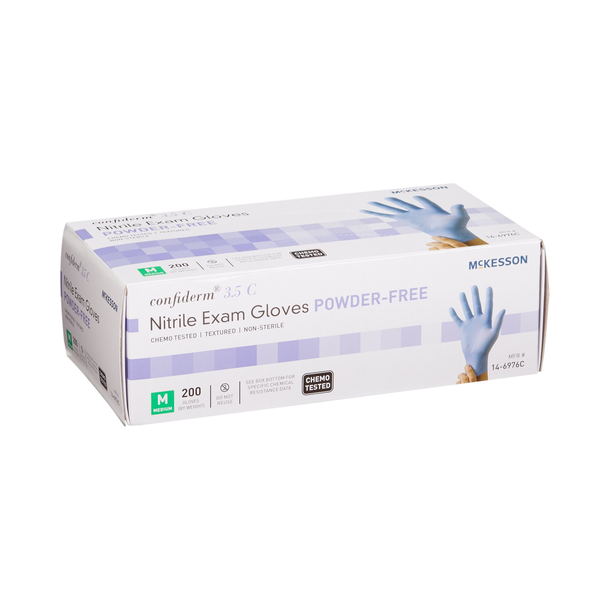 Exam Glove McKesson Confiderm® 3.5C Medium NonSterile Nitrile Standard