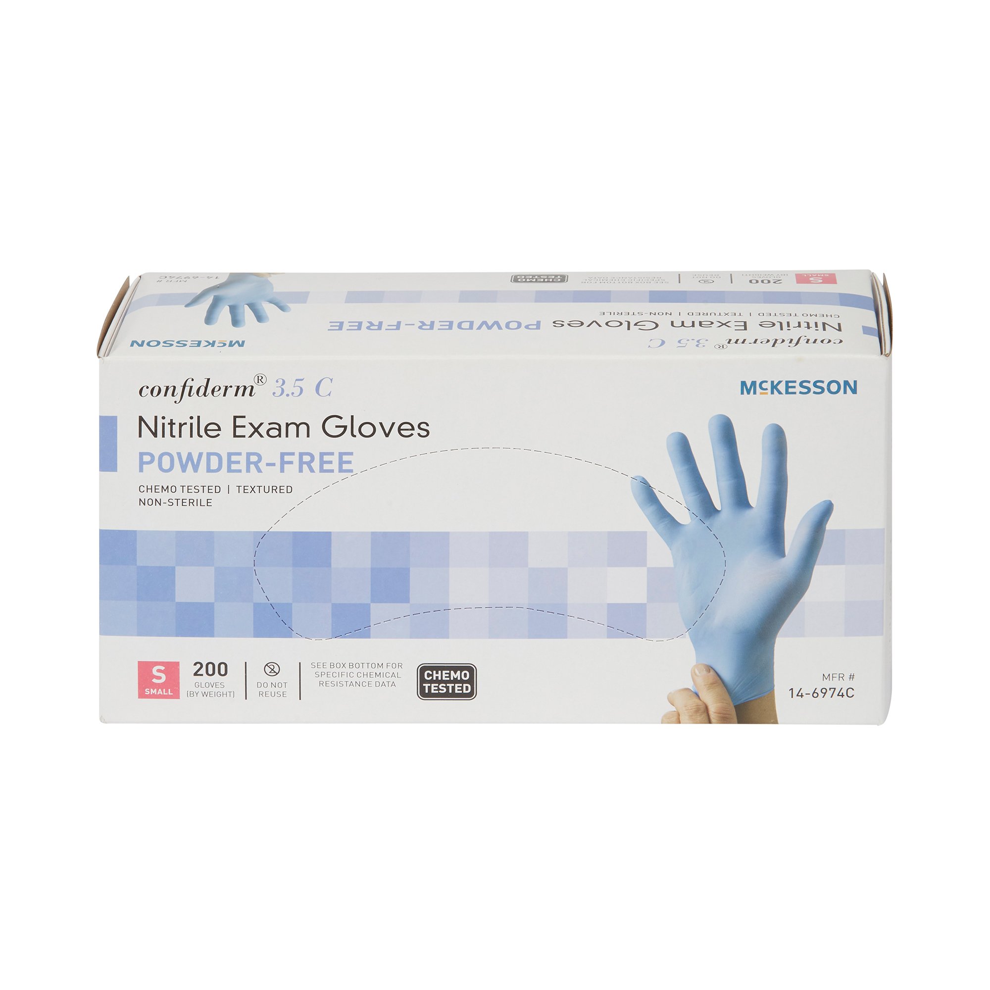 Exam Glove McKesson Confiderm® 3.5C Small NonSterile Nitrile Standard