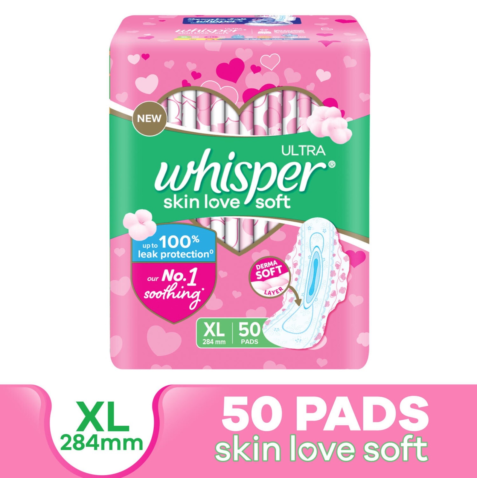 Whisper Ultra Soft Skin Love XL Sanitary Pad (Pack of 50) Seelingo.in First DoorToDoor B2B