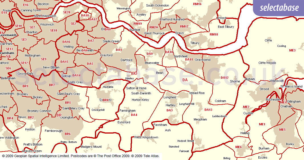 Postcode Tools Districts List Selectabase