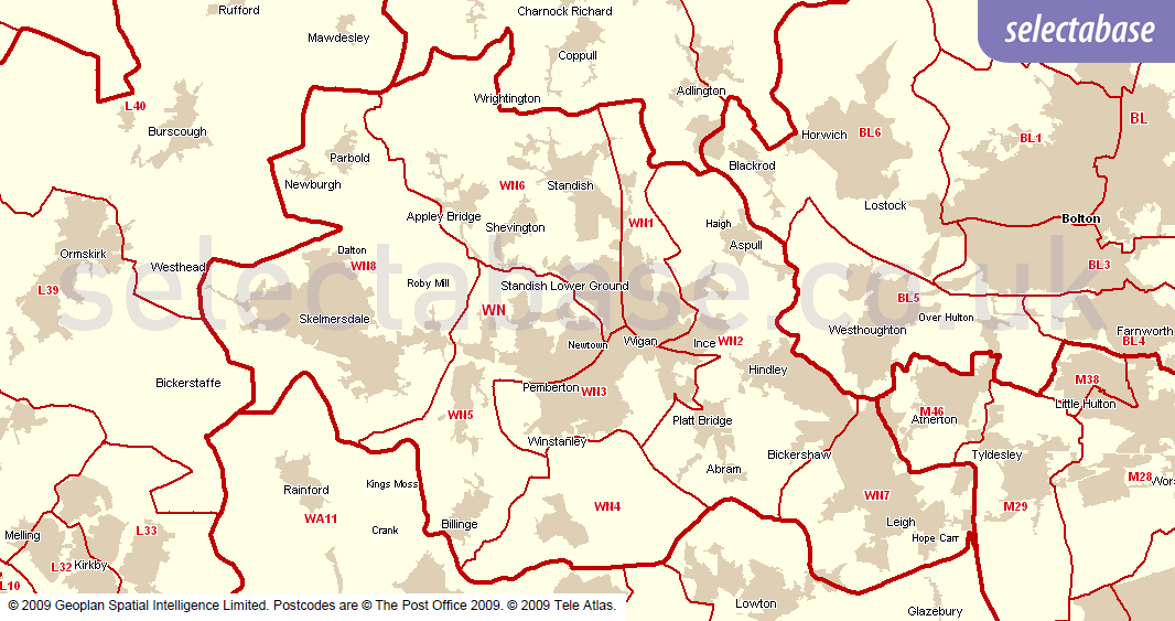 Postcode Tools Districts List Selectabase