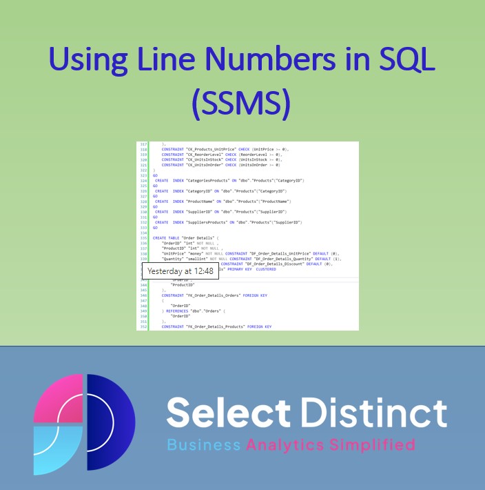How to show line numbers in SQL Server Management Studio
