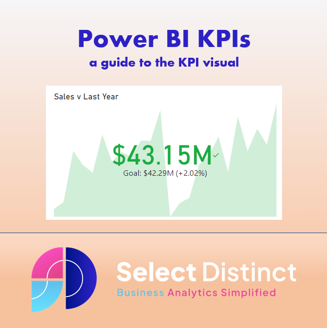 How to use KPI visuals in Power BI Select Distinct Limited