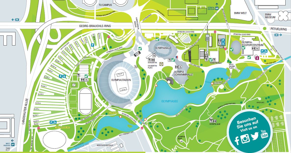 Olympiapark München Karte selected.de Olympiapark München selected.de