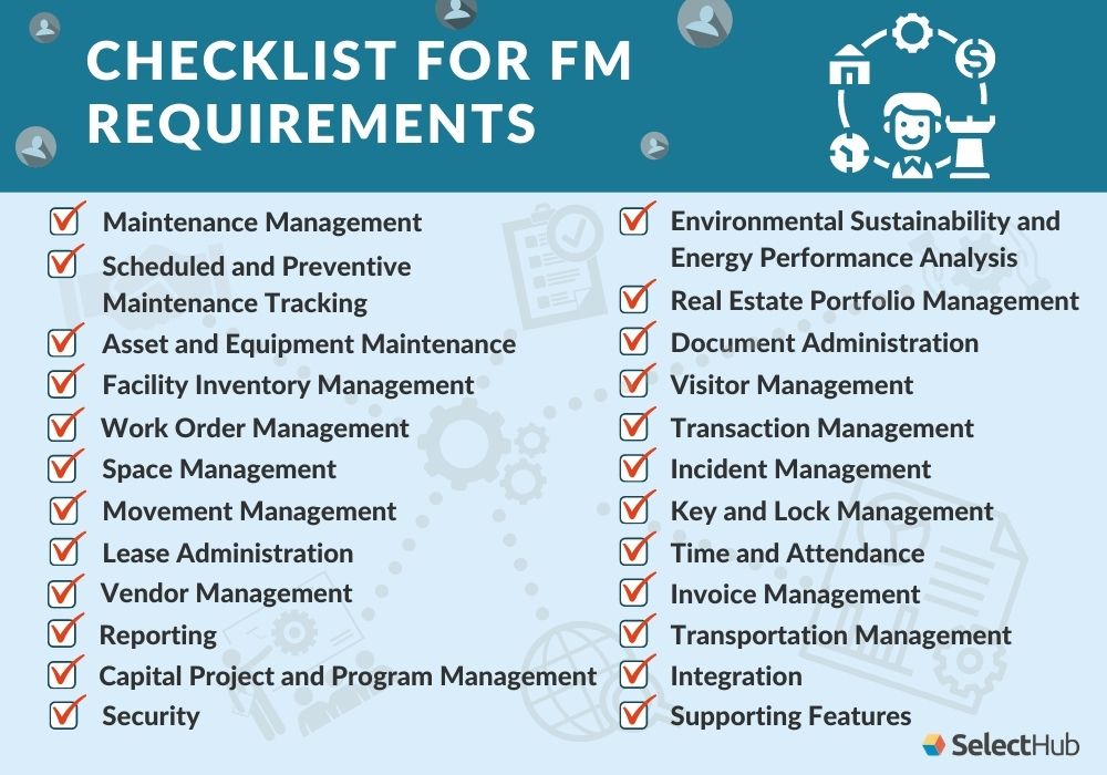 Facilities Management Software Features & Requirements Checklist