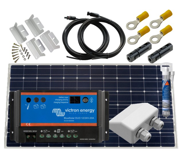 130W Dual Battery Motorhome Solar Panel Kit, Solar Kits For Motorhomes
