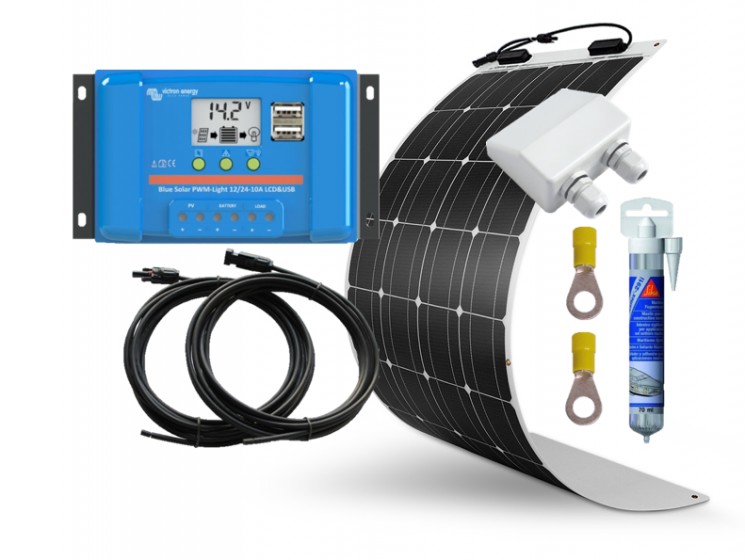 Renogy 100w Flexible Kit with Display Select solar The solar