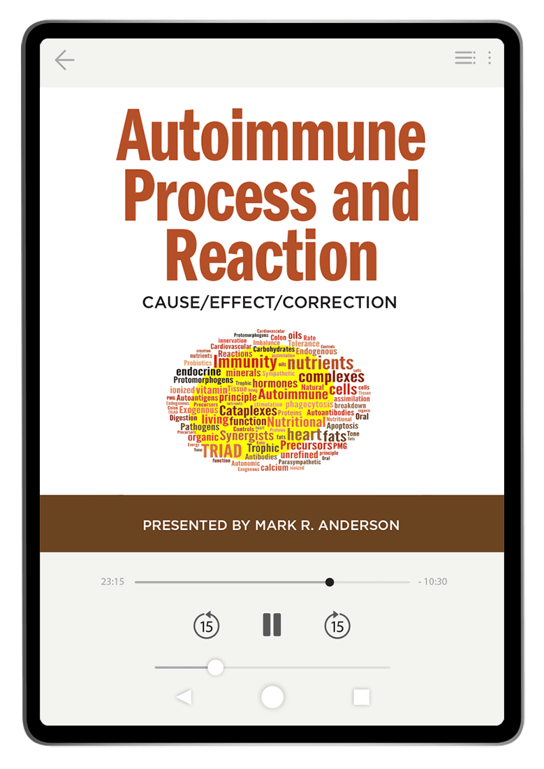 The Autoimmune Process and Reaction Cause/Effect/Correction (MP3)