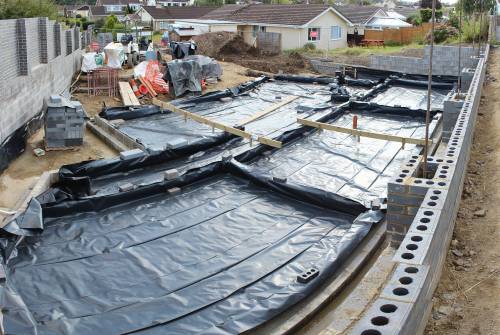 Damp proof membrane phase of the slab construction Self Build Blog