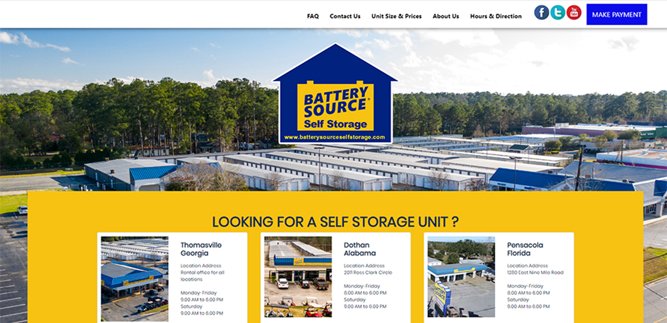 Website Development for Self Storage Website for Self Storage